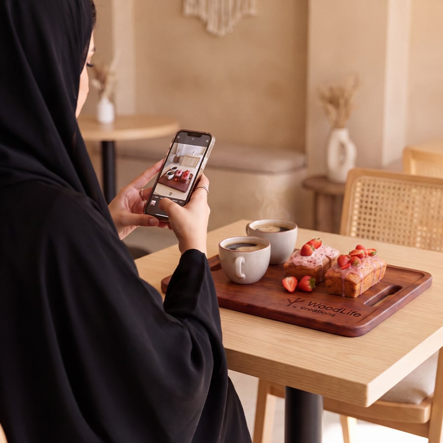 صينية تقديم فاخره بمسكه 40×27سم