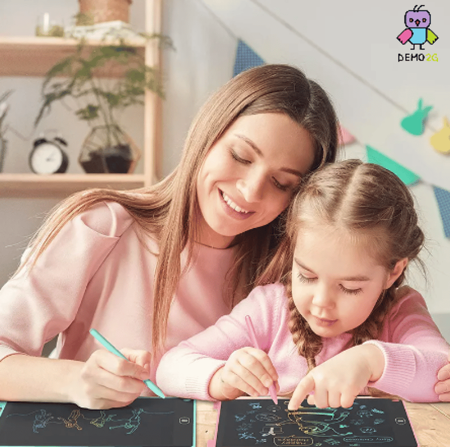 لوح ملون للكتابة و الرسم تابلت LCD حجم كبير 12 انش (أزرق)