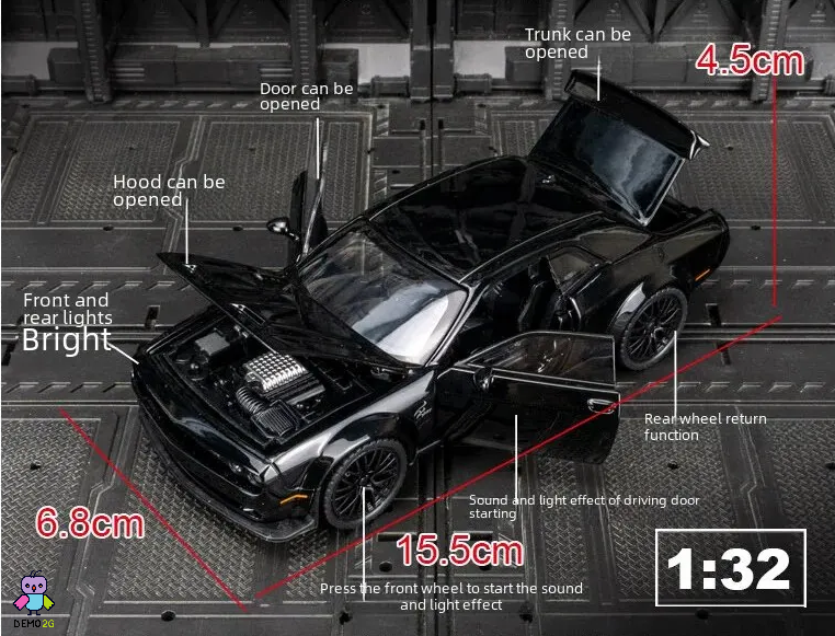 سيارة  Dodge تفاعلية (اسود)