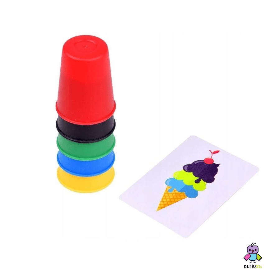 تحدي الأكواب الملونة