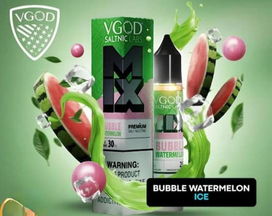 نكهة فيقود علكة بطيخ ايس سولت نيكوتين - VGOD MIX Bubble Watermelon Ice