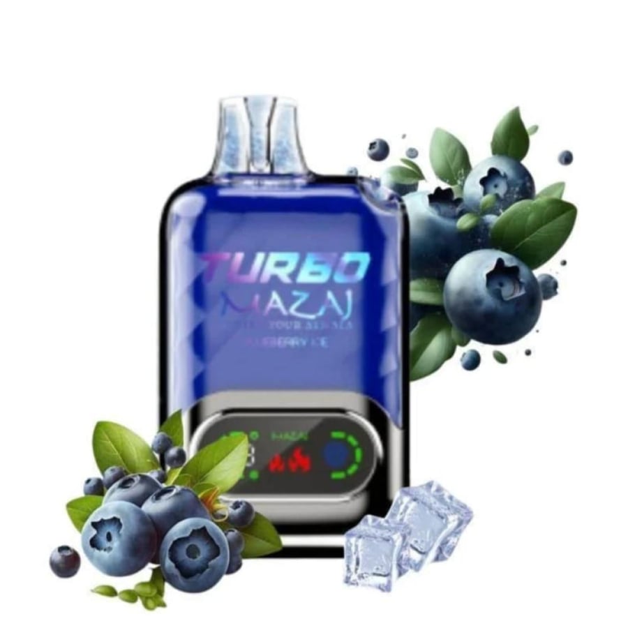 مزاج 15000 موشة بلو بيري ايس Mazaj Turbo 15000 Blueberry Ice