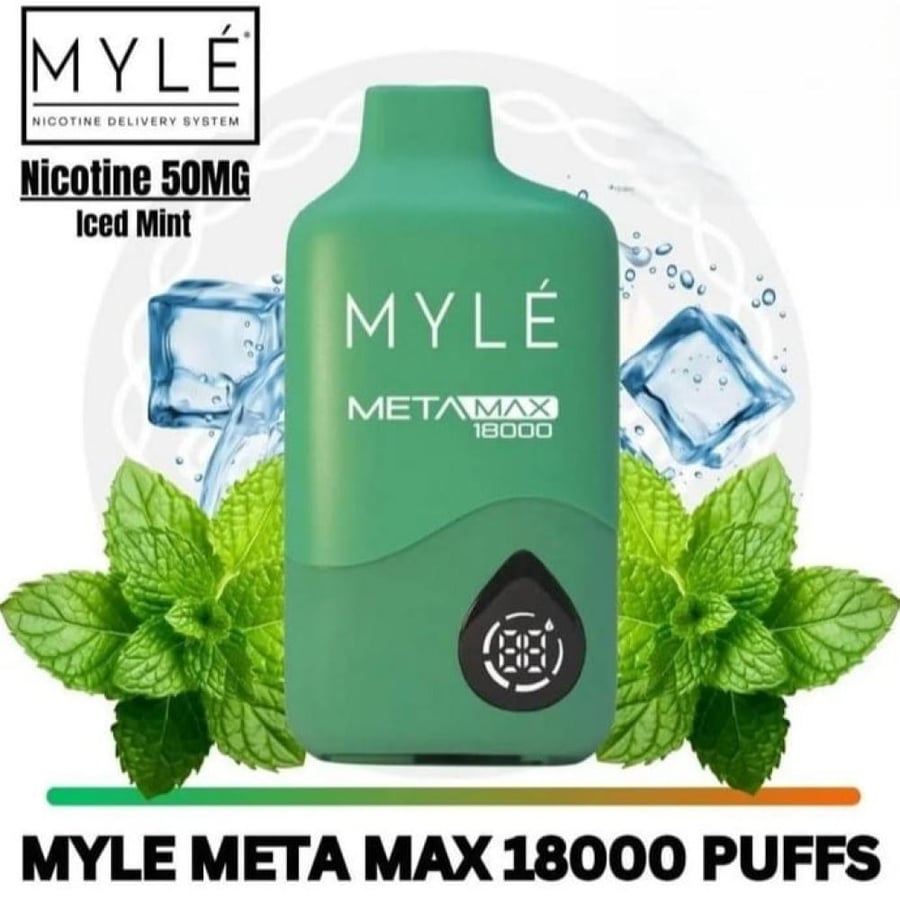 سحبة مايلي ميتا ماكس 18000 نعناع ايس - Myle Meta Max 18k Iced Mint