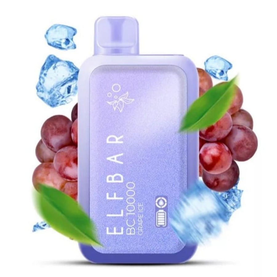 سحبة ايلف بار 10000 موشة عنب بارد ELF BAR BC10000 Grape Ice 10K PUFFS