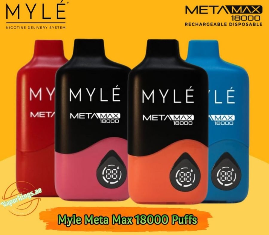 مايلي 18000 فراولة ايس - Myle Meta Max 18k Puff Strawberry Ice