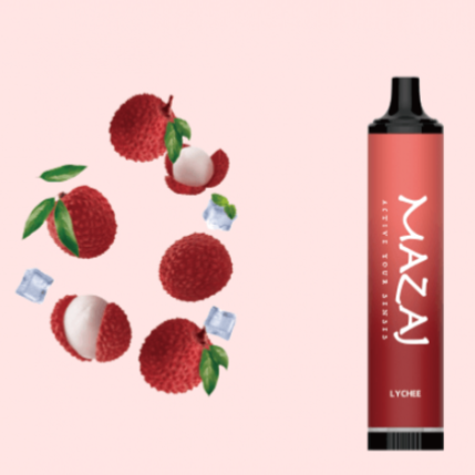 سحبة مزاج 5000 موشة ليتشي Mazaj 5000 Puffs Lychee - فيب السعودية