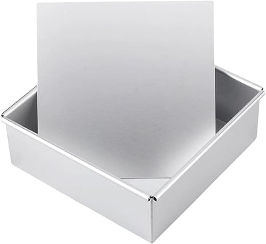 Aluminum 7*7*3 " Square Brownie Baking Pan, Removable Bottom