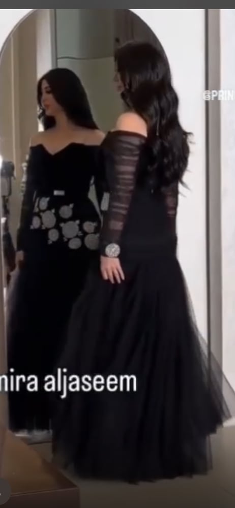 فستان سهرة مميز وراقي جدا لون اسود