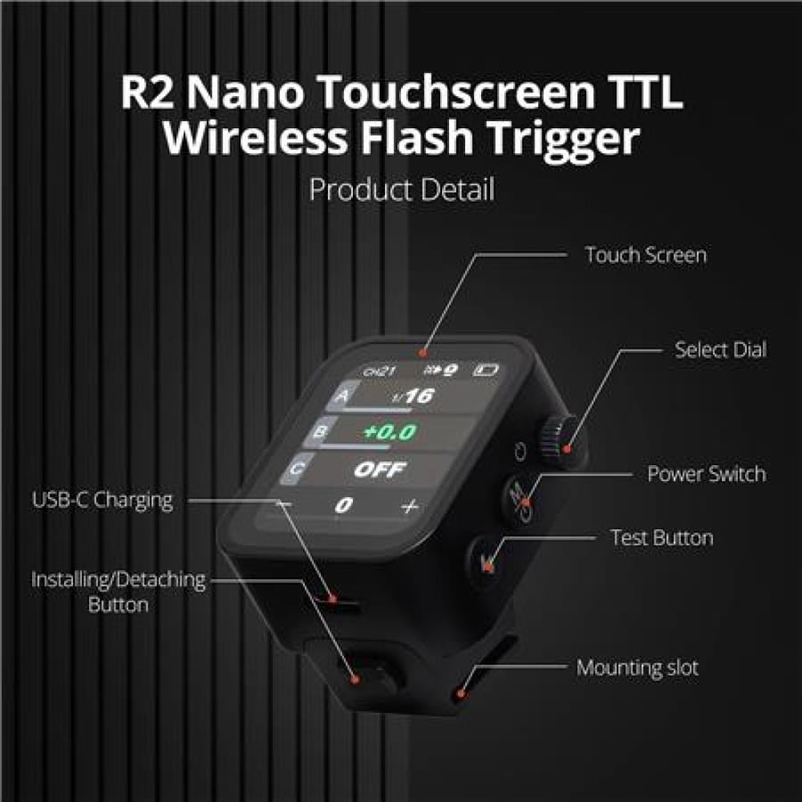 Flashpoint R2 Nano Touchscreen TTL Wireless Flash Trigger