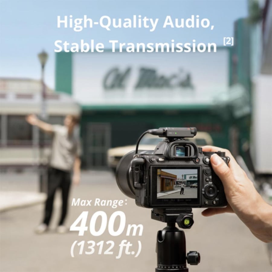 دي جي اي مايك ميني 2.4GHz شخصين بمشبك نظام ميكروفون لاسلكي رقمي مع علبة شحن