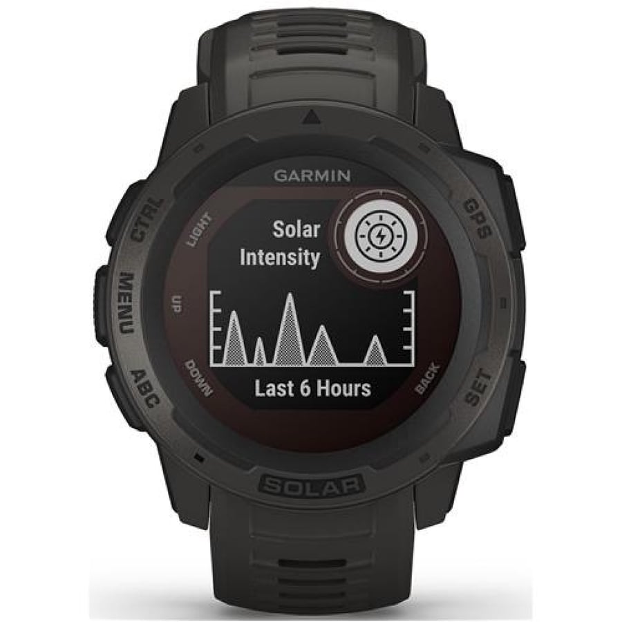Garmin Instinct Solar GPS Smart Watch with Solar Charging Graphite Graphite