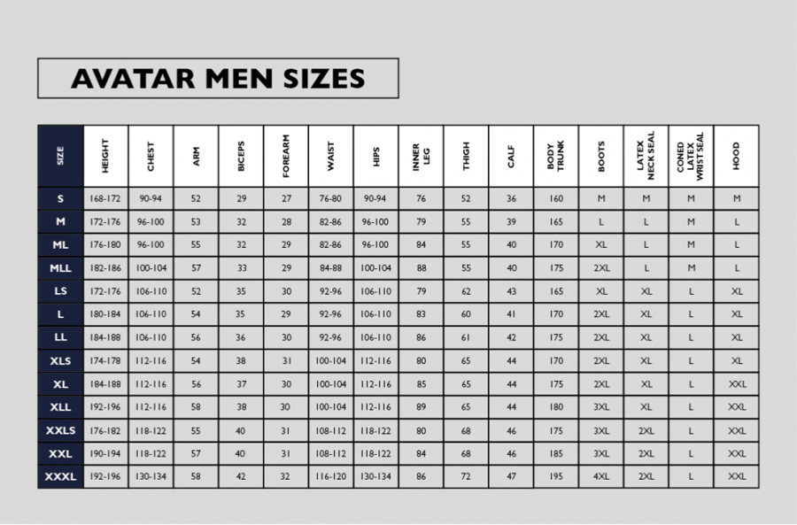 افاتار بدلة جافة رجالي Avatar Drysuit Male
