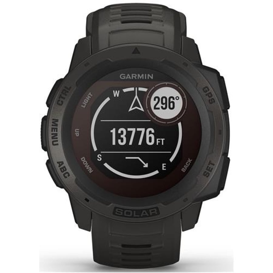 Garmin Instinct Solar GPS Smart Watch with Solar Charging Graphite Graphite