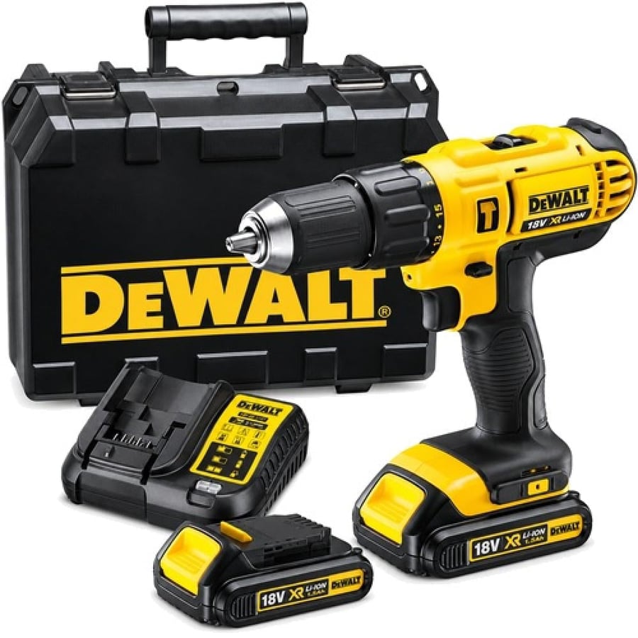 دريل شنيور مطرقي بطارية DEWALT 18 فولت – DCD776S2 – شاحن 220 فولت