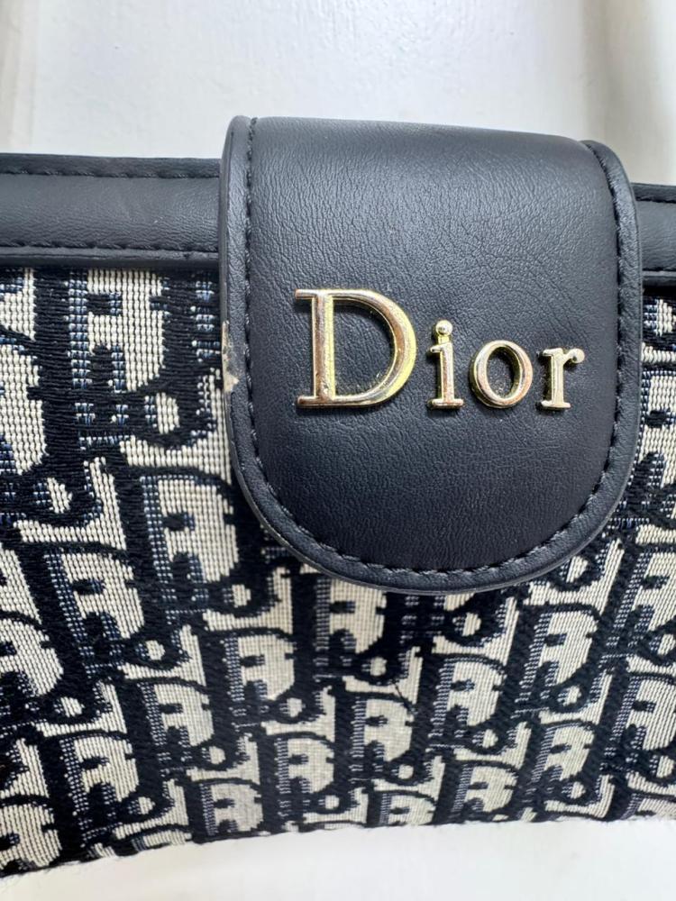حقيبة يد وكتف نسائية بنقشة "Dior" الكلاسيكية