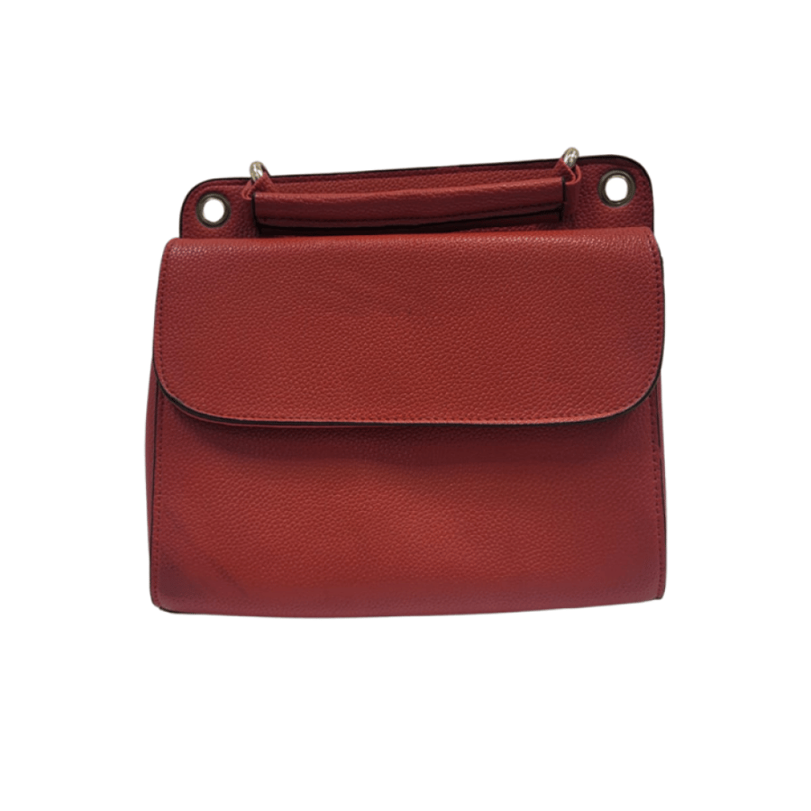 Elegant women's shoulder handbag in bold red color
