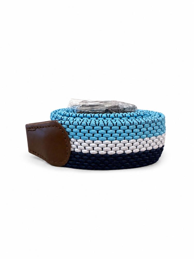 حزام ملون بالكحلي و الازرق و الابيض - Colored Belt in Dark Blue, Blue & White