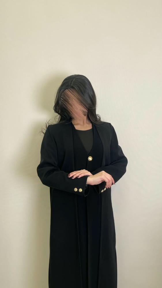 عبايه بليزر طيف بقماش سرميك اندنوسي