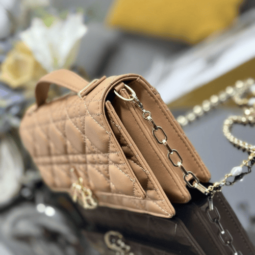 حقيبة My Dior Top Handle من جلد الخروف بنقشة Cannage