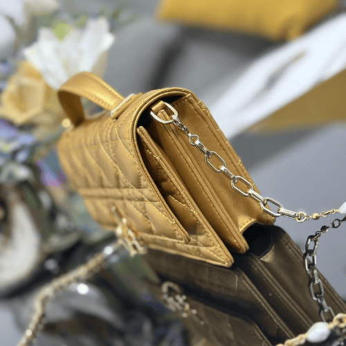 حقيبة My Dior Top Handle من جلد الخروف بنقشة Cannage
