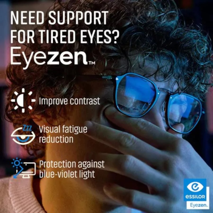 عدسات نظارات Crizal Eyezen Start Lenses الفرنسية  من شركة Essilor