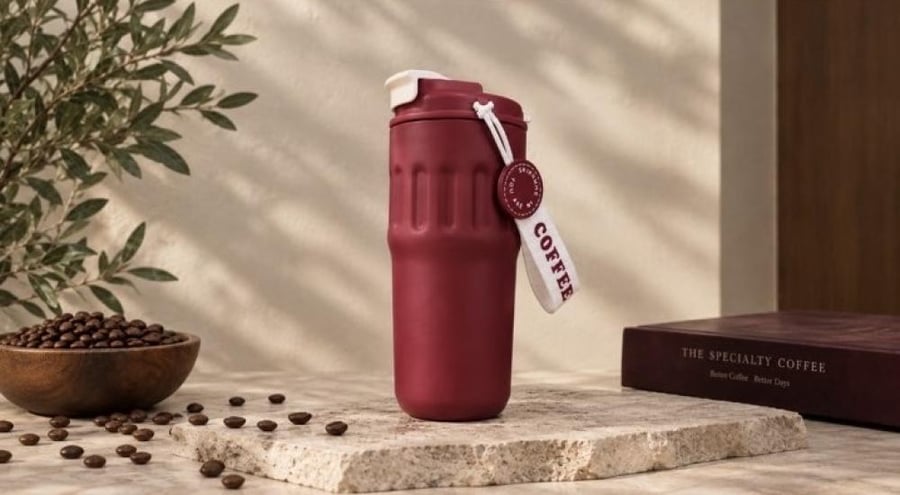 مق عنابي | Burgundy Mug