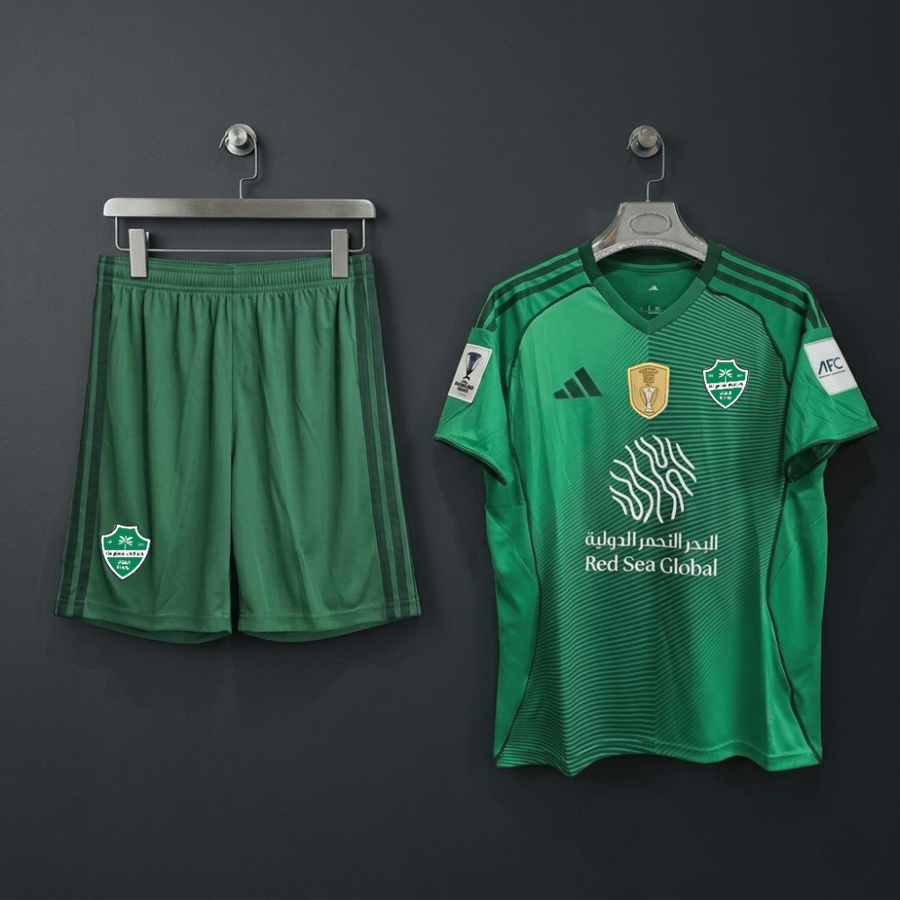 طقم الأهلي السعودي الأخضر الأساسي 2025