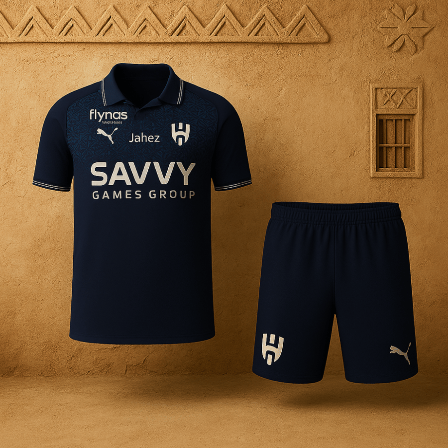 طقم الهلال يوم التأسيس الأزرق الداكن الرسمي