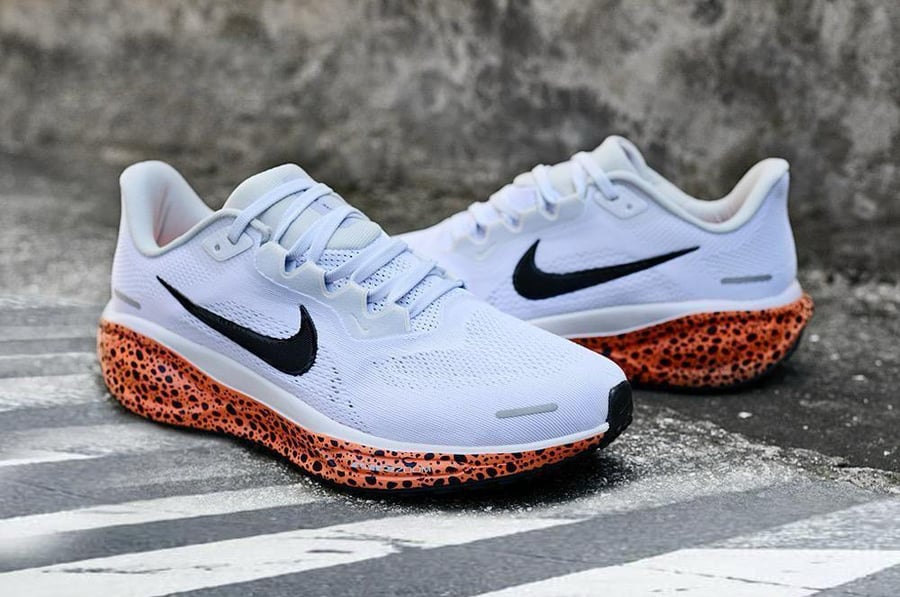 nike white orange running shoes men