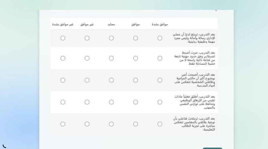 حقيبة بناء العلاقات المهنية مع الكادر التعليمي