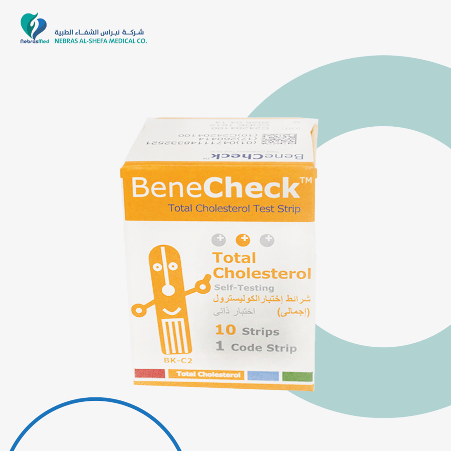 Benecheck meter with Cholestrol test strips 10/Box