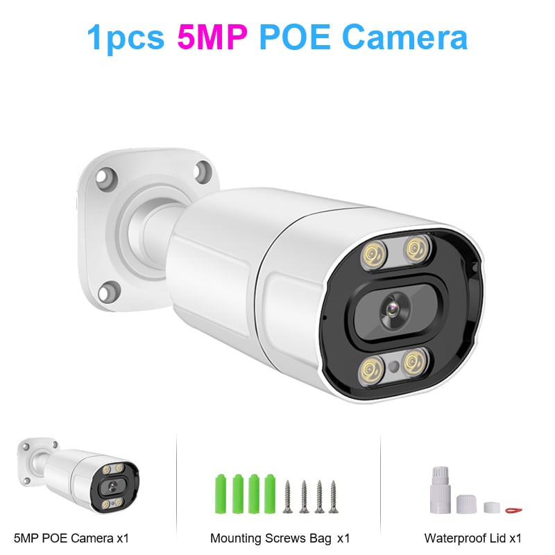 Smar 4K 8MP 5MP الصوت IP كاميرا مراقبة الأمن POE H.265 في الهواء الطلق مقاوم للماء IP66 كاميرا تلفزيونات الدوائر المغلقة P2P المنزل ل POE NVR XMEye