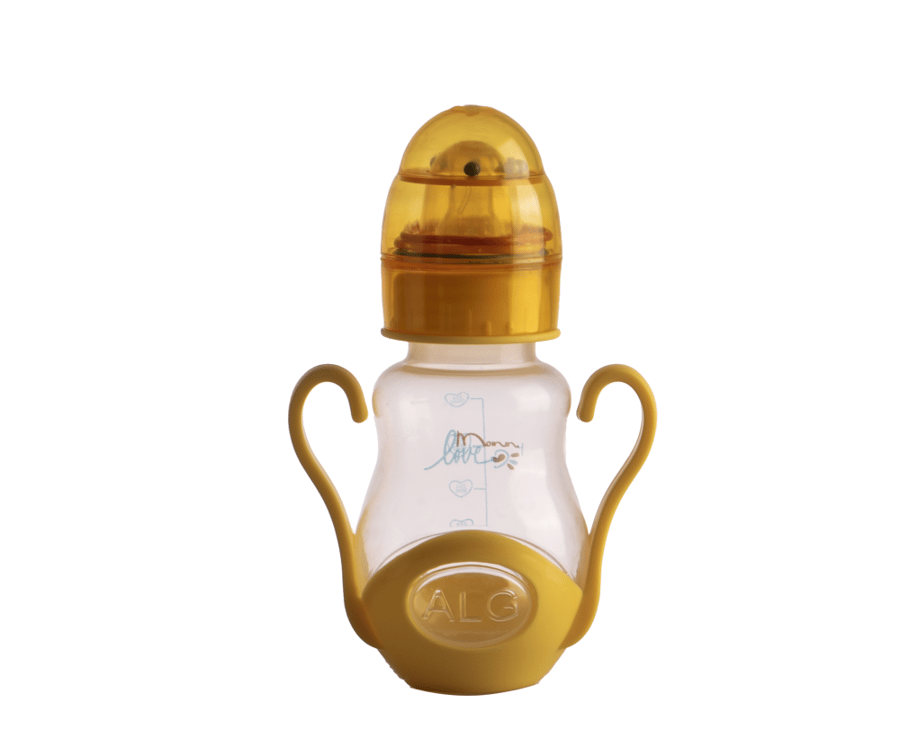 Concave feeding bottle with a lid base, Shakhshakhah style, with handle, 150 ml