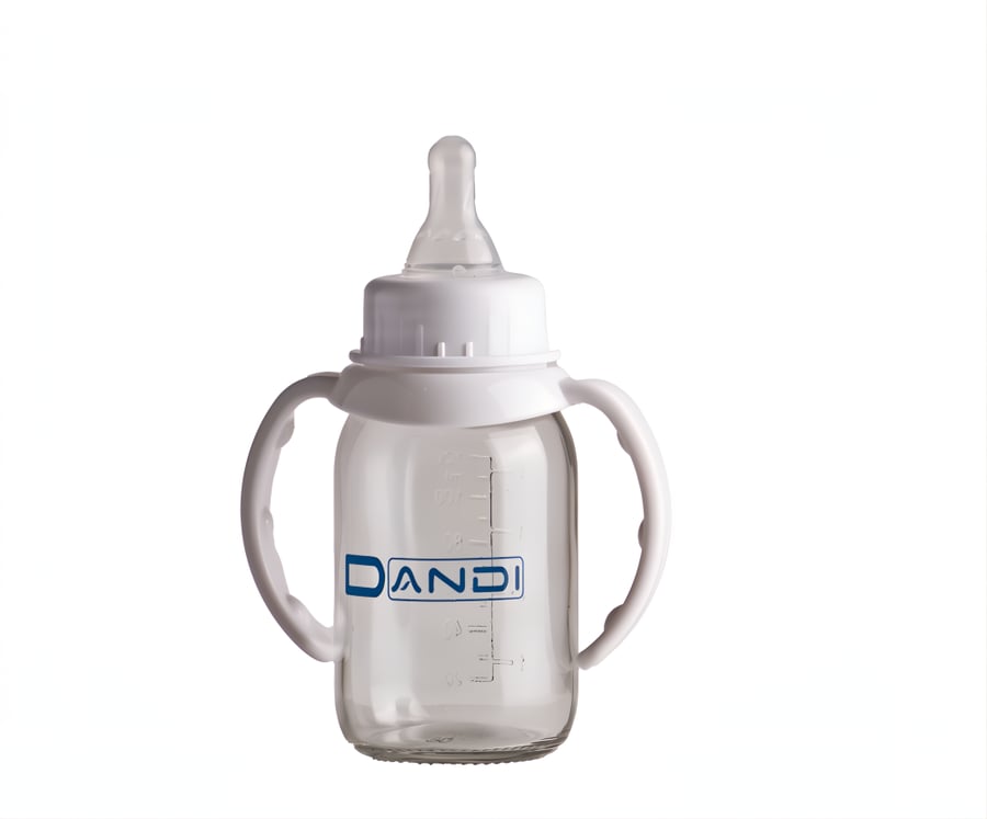 Concave glass feeding bottle 120 ml