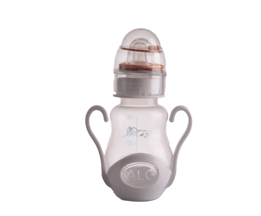 Concave feeding bottle with a lid base, Shakhshakhah style, with handle, 150 ml