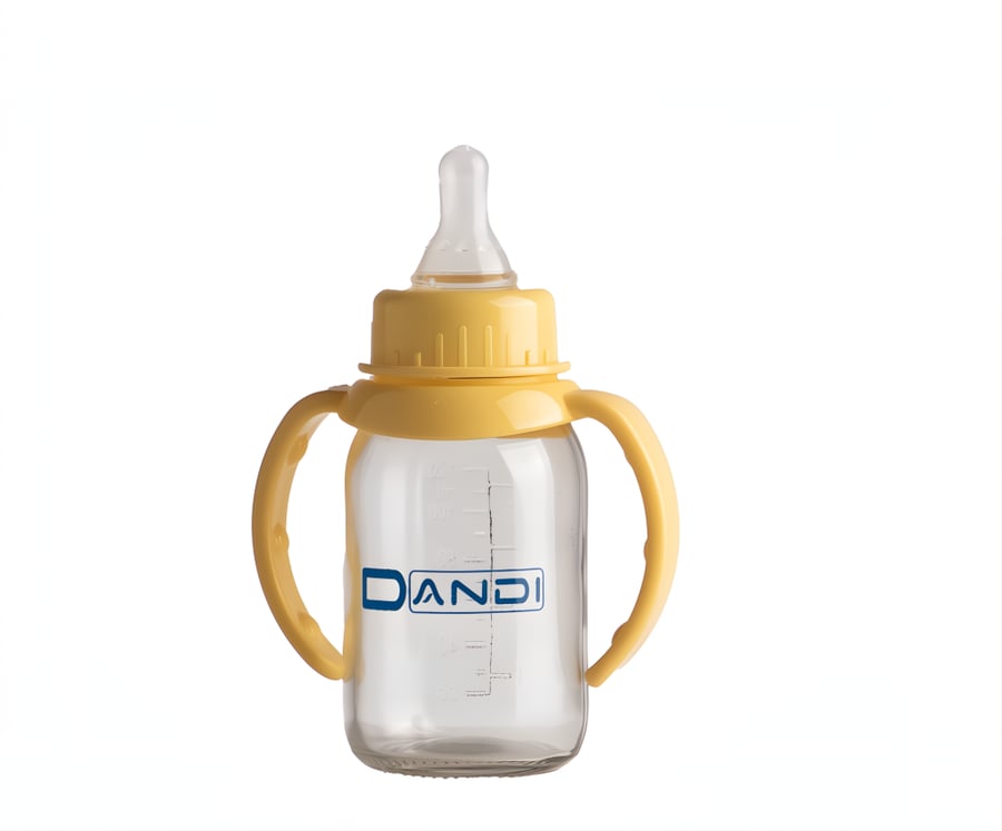 Concave glass feeding bottle 120 ml