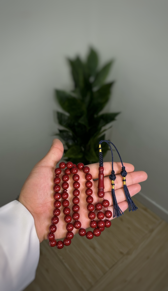 سبحة بكلايت عنابي