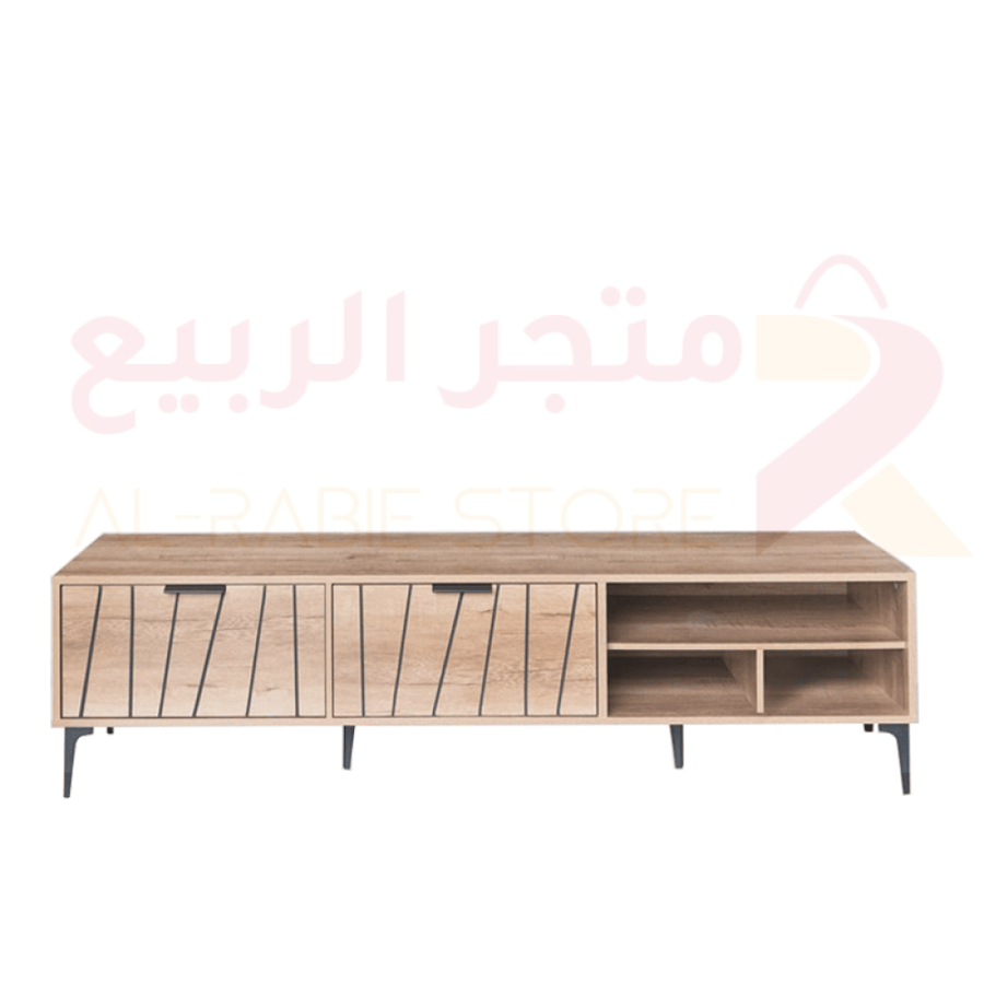طاولة بلازما خشب بيج 2باب رقم WHM698