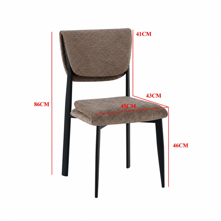 كرسي مفرد من القماش البني الفاتح