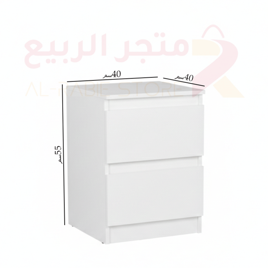 كمدينة خشب ابيض 2درج هيكل خشب رقم Y142