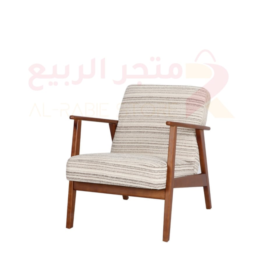 كرسي استرخاء قماش بيج رقم KL8729