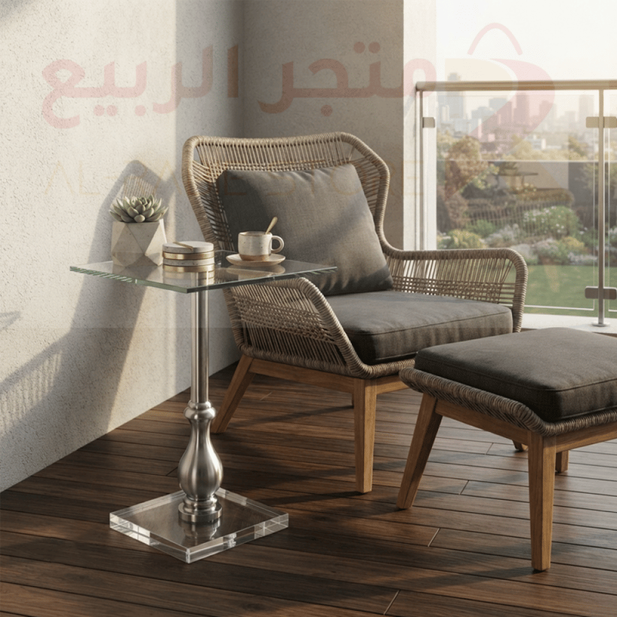 طاولة خدمة مفرد سطح زجاج رقم OG