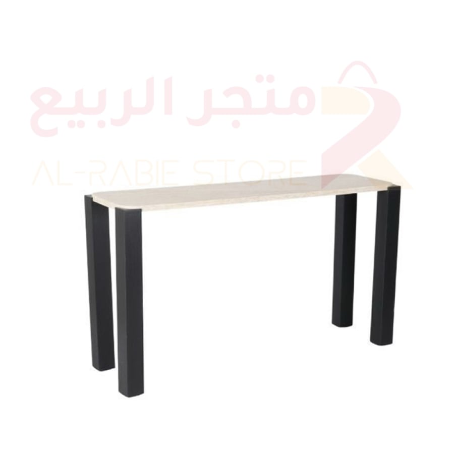 مدخل (كونسول) رخام بيج بقاعدة خشب رقم XG-2522