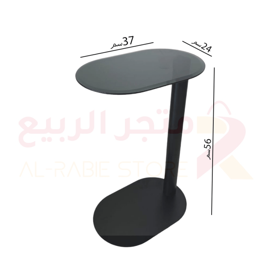 طاولة خدمة زجاج بقاعدة حديد رقم AR-10196