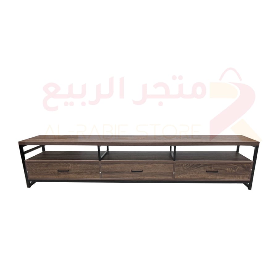 طاولة تلفاز  خشب بني 2رف 3أدراج رقم 2201B