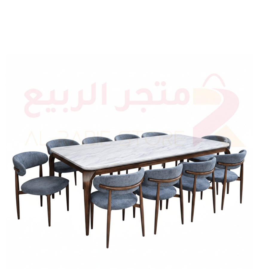 طقم طاولة طعام مستطيل قاعدة حديد 10كراسي رقم CHW50294