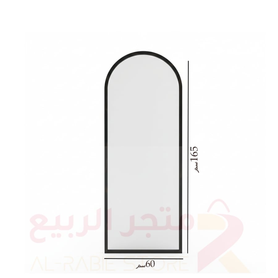 مرآة (مراية) مستطيلة خشب اسود باستاند رقم 11245