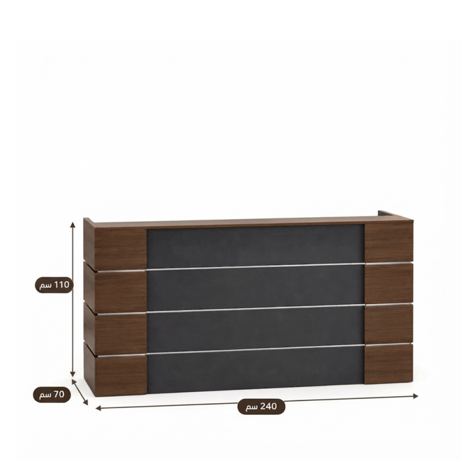 مكتب استقبال خشب مع 3ادراج للتخزين رقم R821-18