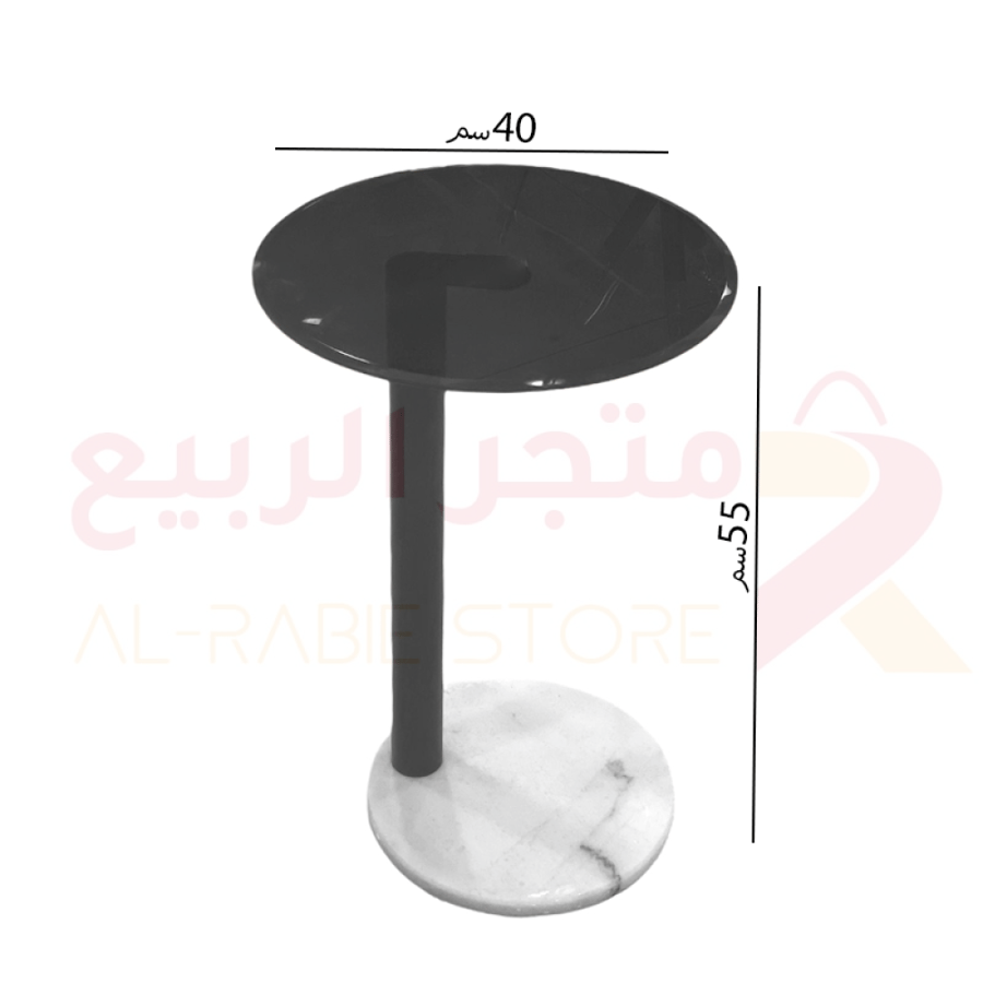 طاولة خدمة زجاج بقاعدة رخام رقم AR-10211