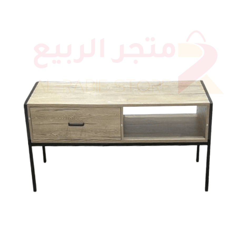 طاولة تلفاز خشب بيج 2رف 1درج رقم 14971